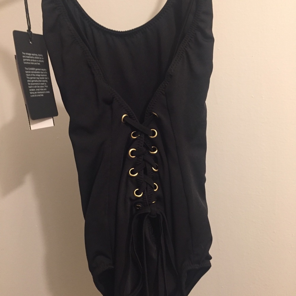 NWT “Chaser” black one-piece bathing suit - Picture 4 of 7